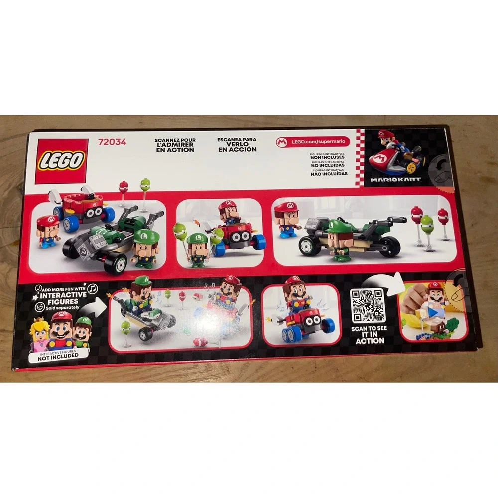 LEGO Super Mario Mario Kart Baby Mario vs Baby Luigi 72034 New Sealed 321 Pcs